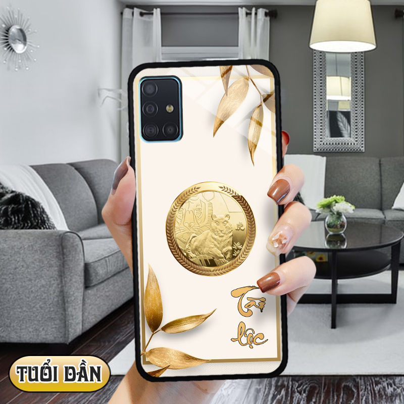 Ốp lưng kính 12 con giáp cho Samsung Galaxy A51