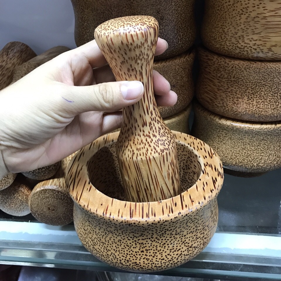 Bộ Cối Chày Gỗ Dừa Cho Món Ăn Thơm Ngon