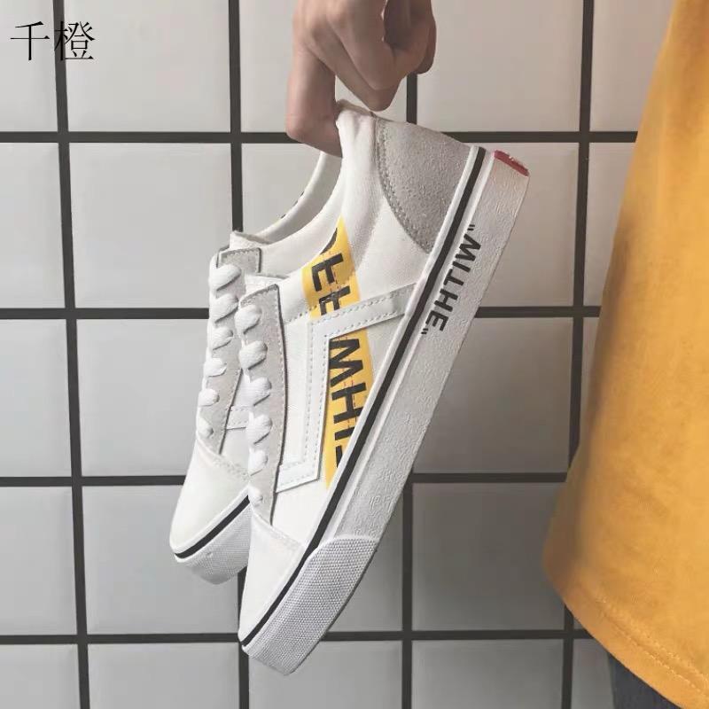 (video that) Giầy nữ Vanz old skool OFF WiTE Sneaker vải Trăng Đen 2 (Grab Store)