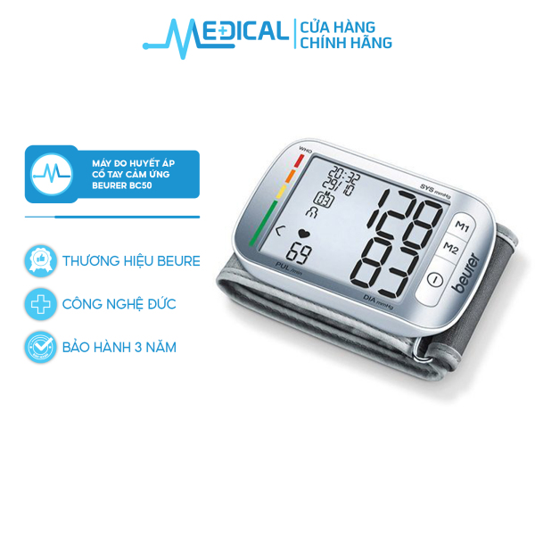Nơi bán Máy đo huyết áp điện tử cổ tay cảm ứng BEURER BC50 sử dụng pin - MEDICAL