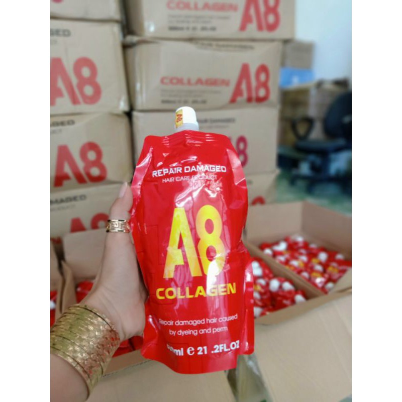 Hấp phục hồi tóc hư tổn COLLAGEN A8 CAO CẤP
