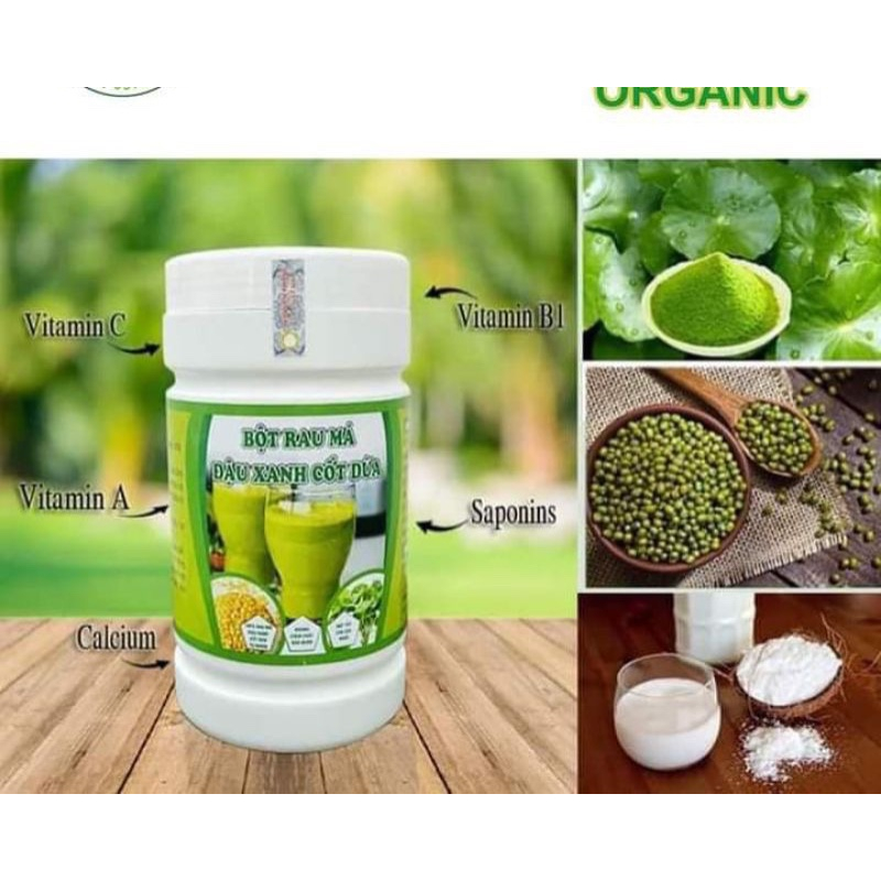 Bột rau má đậu xanh cốt dừa 500g