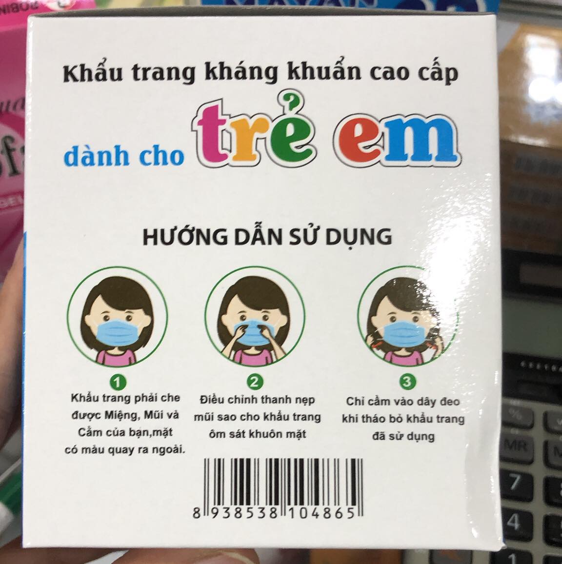 Khẩu trang kháng khuẩn cao cấp cho trẻ em TT mask