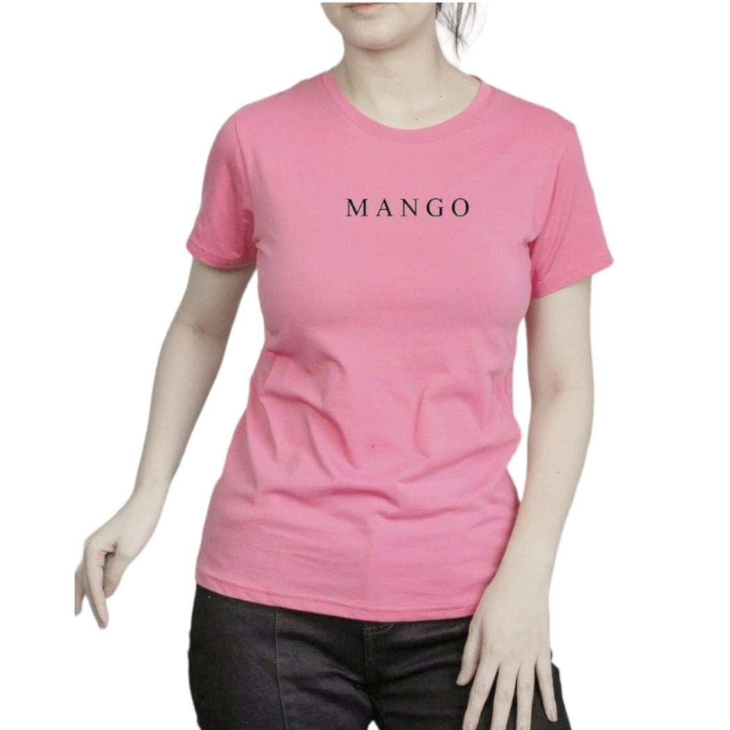 ÁO THUN NỮ MANGO CỔ TRÒN THUN COTTON MG01 - ĐEN