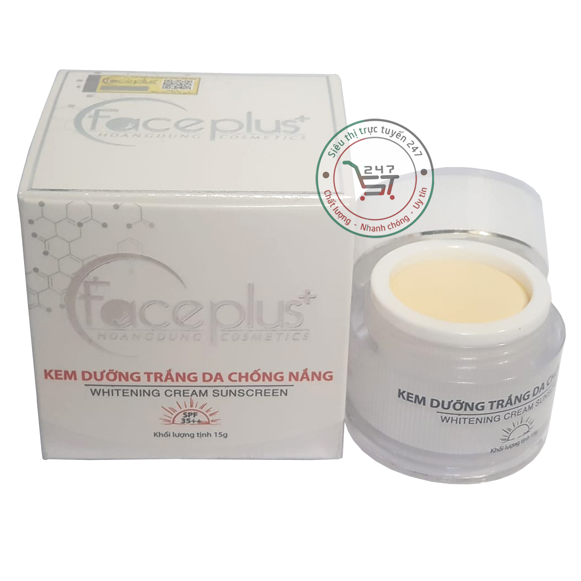 Kem Face Plus B5 Dưỡng Trắng Da Mặt Chống Nắng Pretty Whitening Sunblock 10g (Trắng Đỏ)