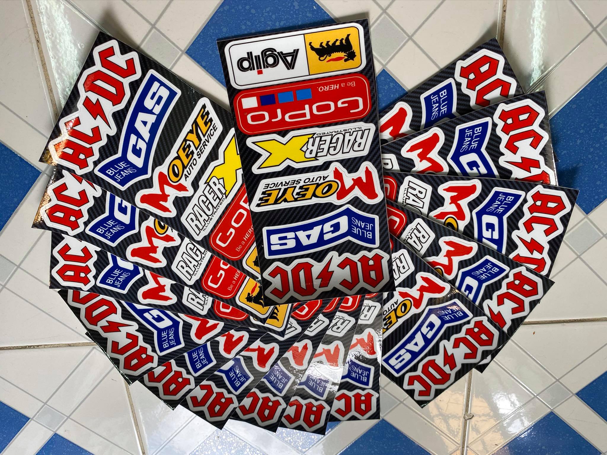 [HCM]STIKER TẤM CHỮ NHẬT ACDC GAS