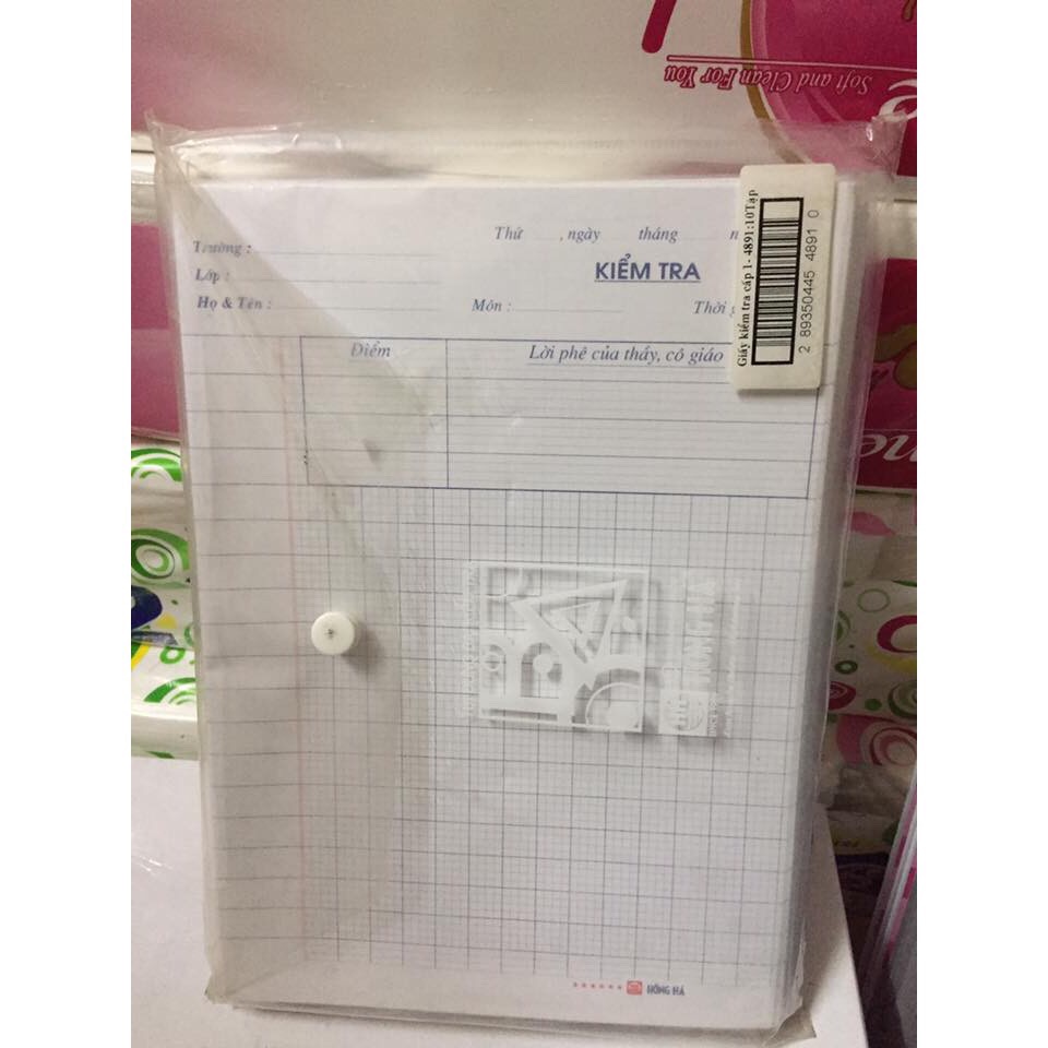 1 Túi Giấy kiểm tra cấp 1,cấp 2 HH ( 1 Túi = 10 Tập )