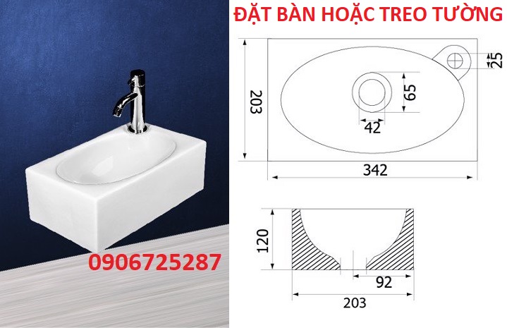 Chậu đặt bàn, treo tường siêu nhỏ, lavabo nhỏ, chậu y tế, mini cho không gian chật hẹp