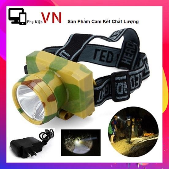 Đèn pin đeo đầu siêu sáng - đèn pin đi soi ban đêm sạc điện de-91