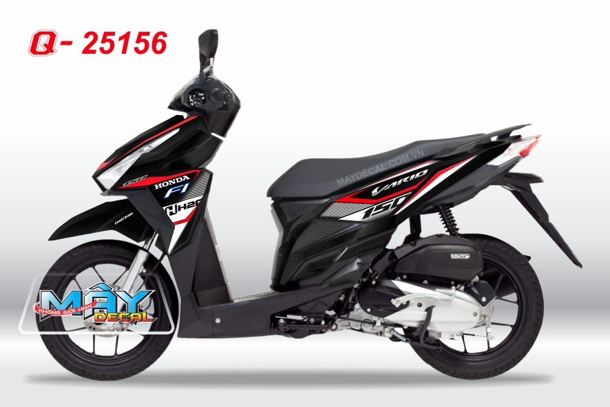 Tem vario m25156 dán xe đen