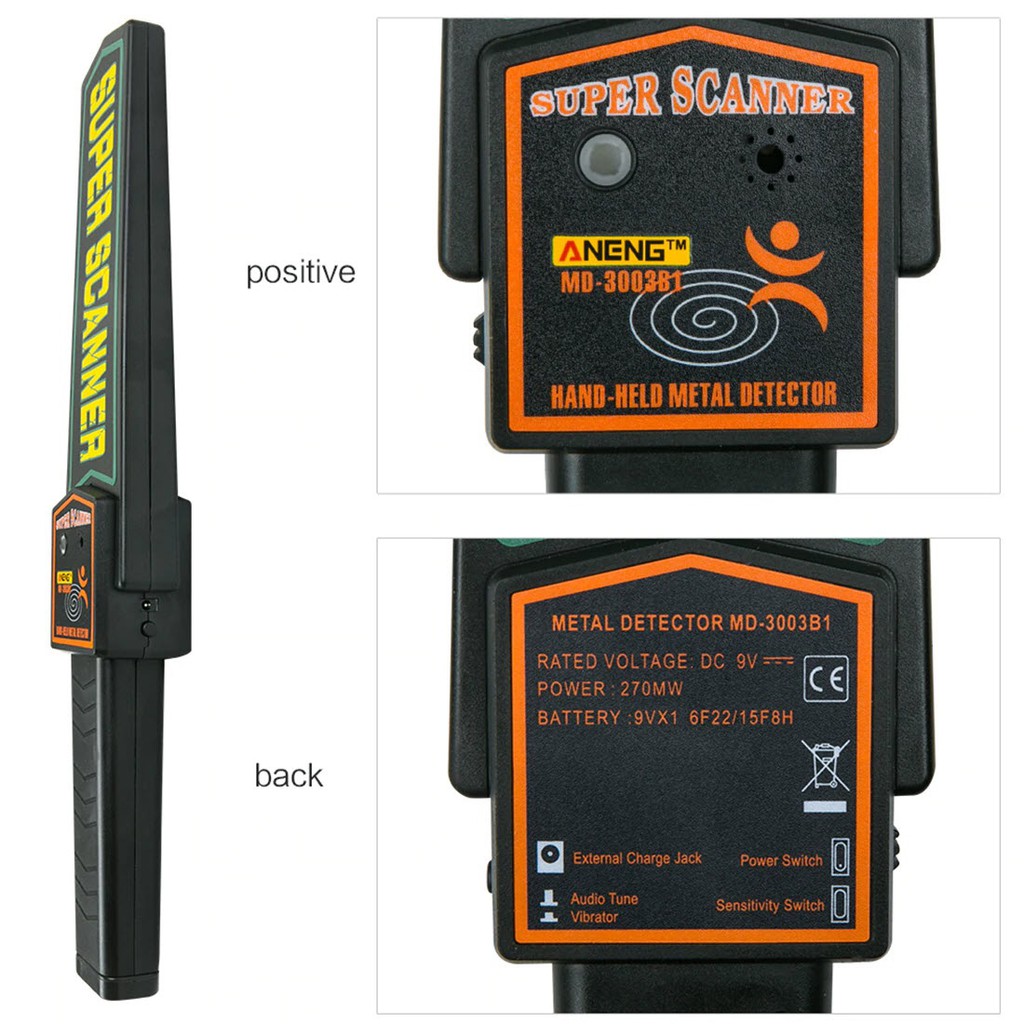 Máy Dò Kim Loại Cầm Tay Super Scanner - Hàng Chính Hãng