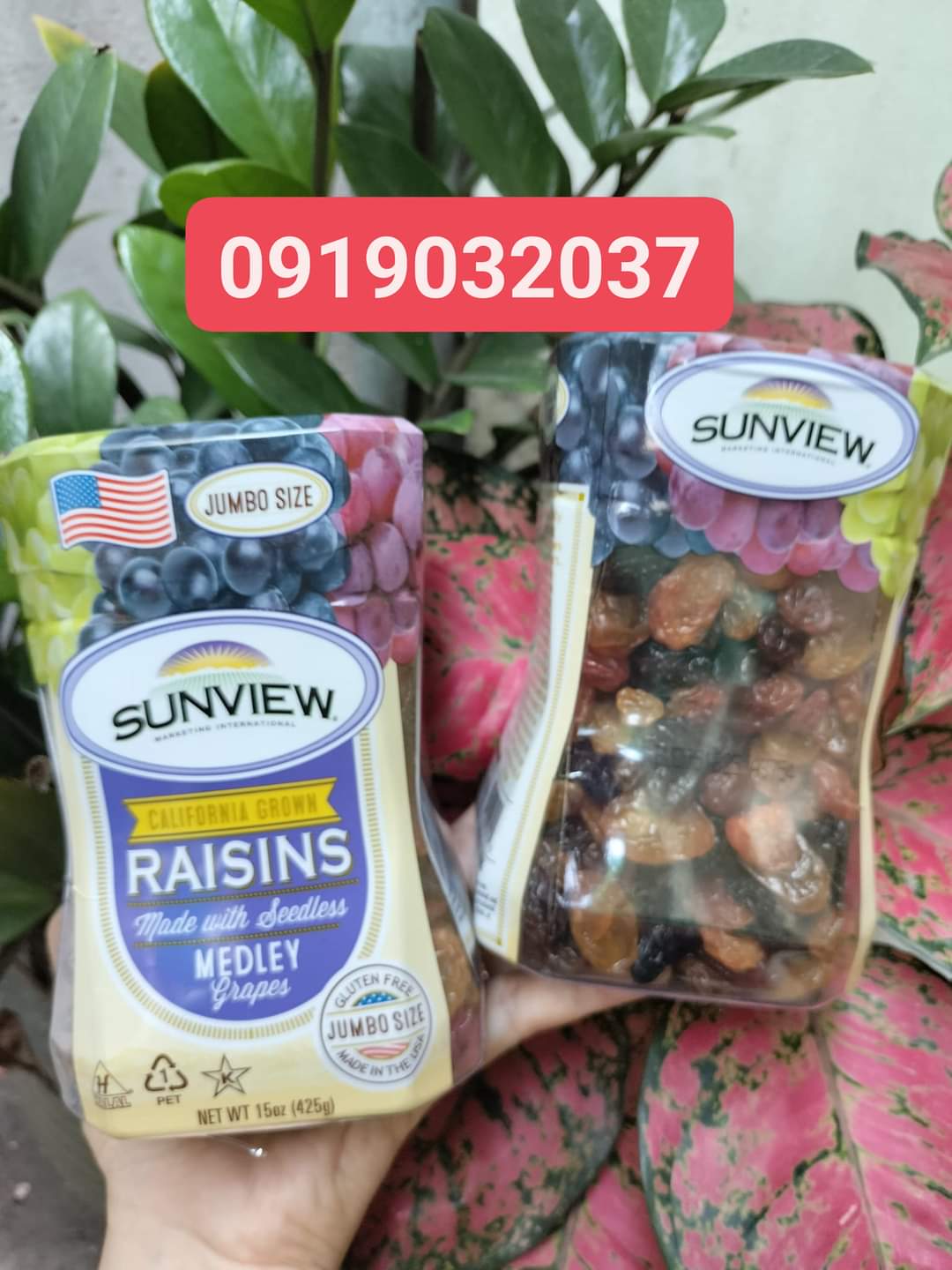Nho khô hữu cơ Mỹ Sunview Raisins 425gram