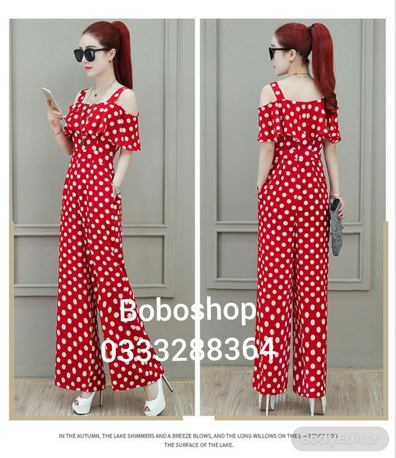 [HCM]JUMPSUIT CHẤM BI SANG CHẢNH