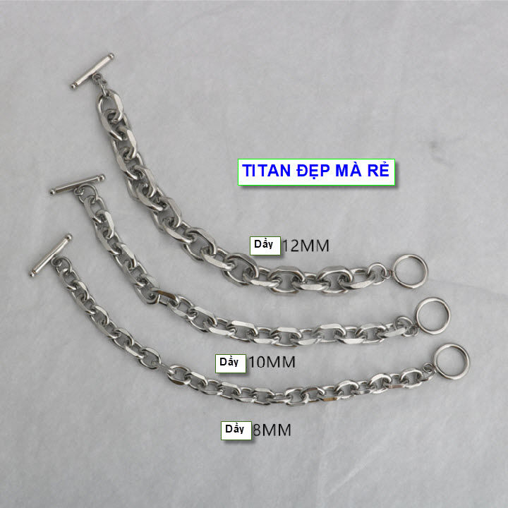 Bangles style rope chain titanium male Korean style multi size-commitment 1 Đổi 1 if rust