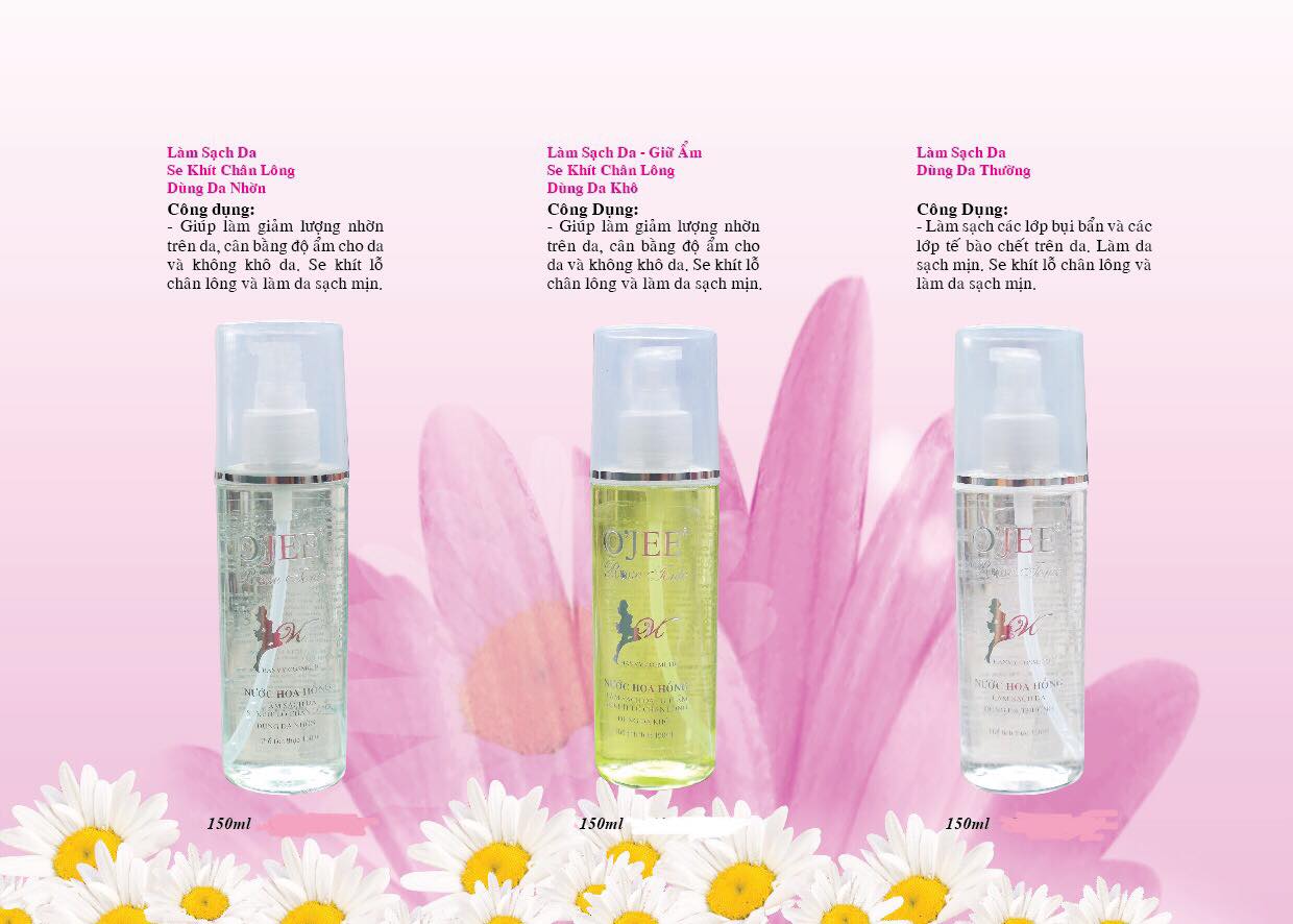 Nước hoa hồng Ojee - Dùng cho da thường 150ml