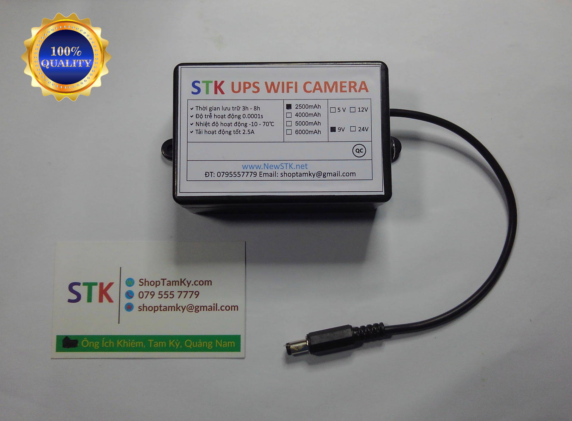 [STK] Nguồn dự phòng 9V - 3000mAh - UPS 9V