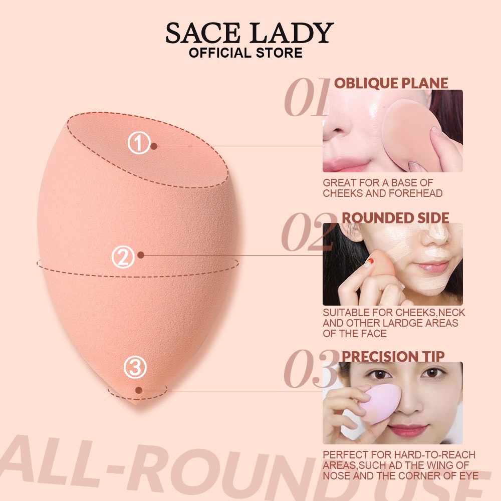 Mút Trang Điểm Sace LADY Tán Kem Nền - PU