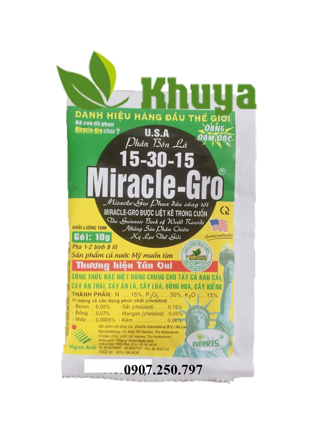 Phân bón lá Miracle Gro 15-30-15 10gr