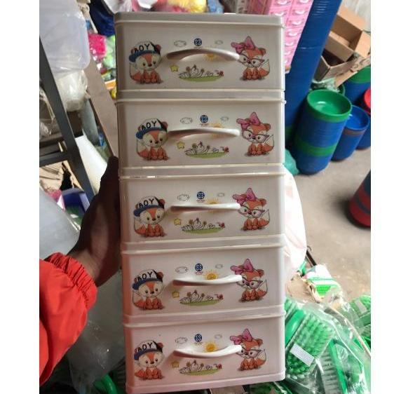 Tủ nhựa mini 3-4-5 tầng màu trắng
