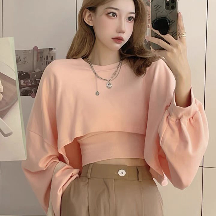 [Đặc biệt lịch lãm] Bộ đồ vest thể thao mẫu mới, áo pull nỉ dạo phố dài tay trơn màu hồng / xám, rất thích hợp mặc đi chơi