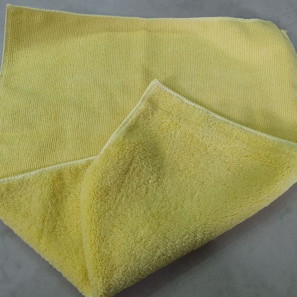 [HCM]Khăn Lau Xe Cao Cấp Microfiber 32X36 | Vàng