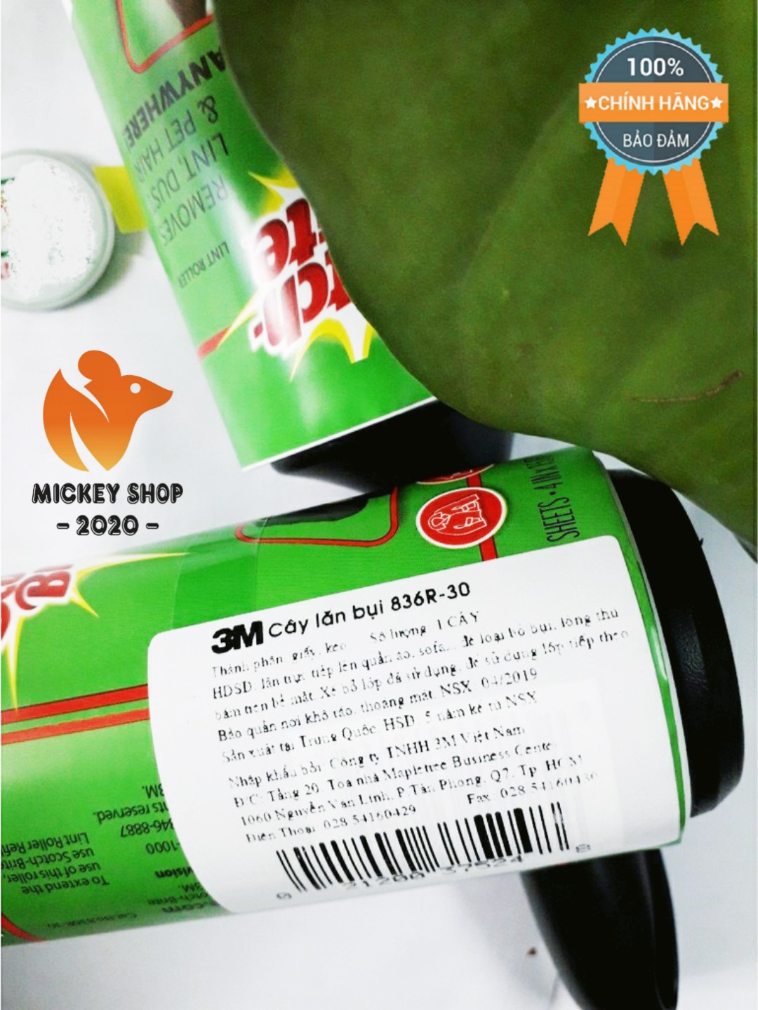 [TIỆN ÍCH] Combo 2 Cặp Cây lăn bụi Lớn Scotch Brite 3M - 836R-30