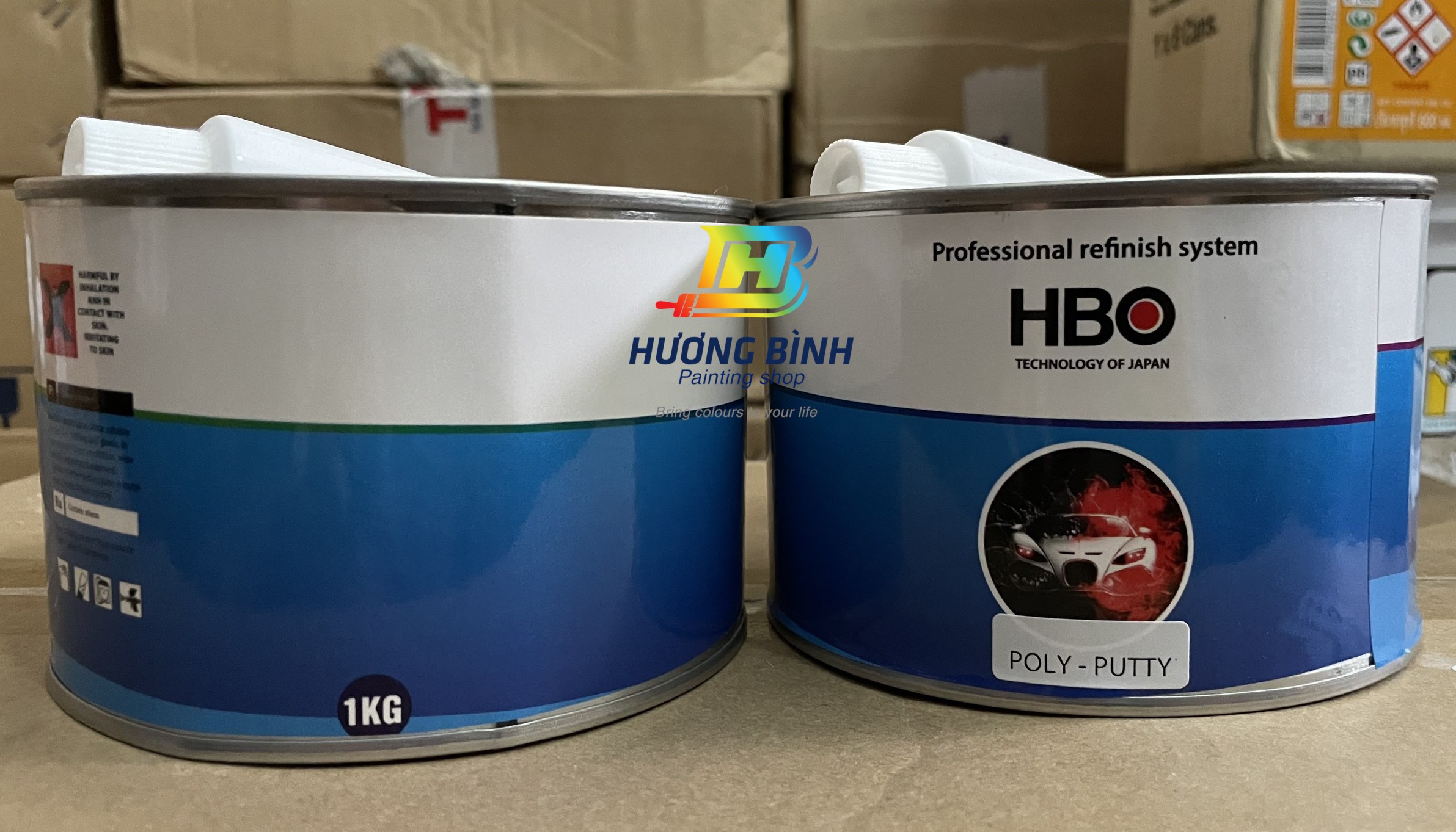 [Lon 1kg] Matit trét láng HBO loại 2 thành phần