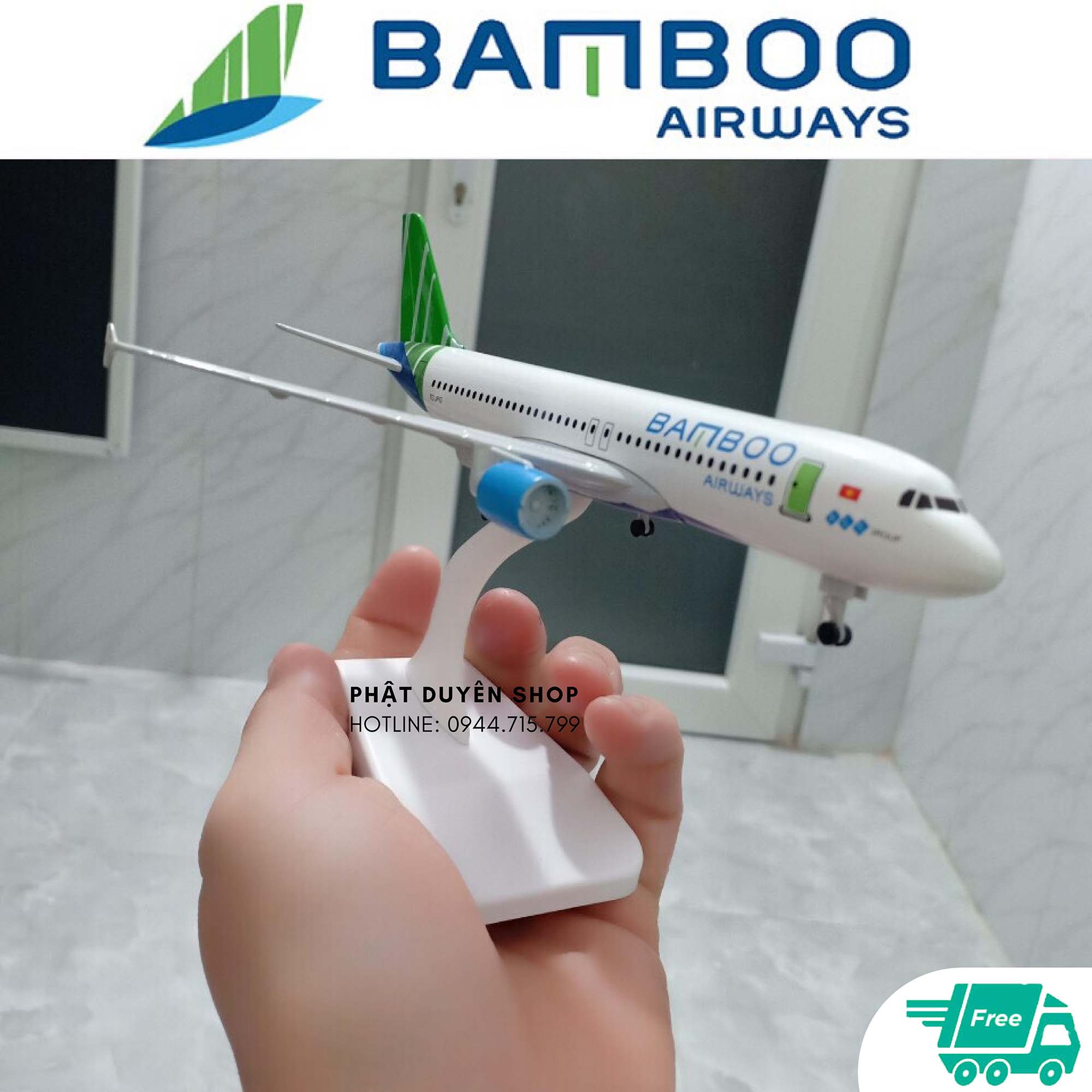 MÔ HÌNH MÁY BAY BAMBOO AIRWAY 16CM, 20CM