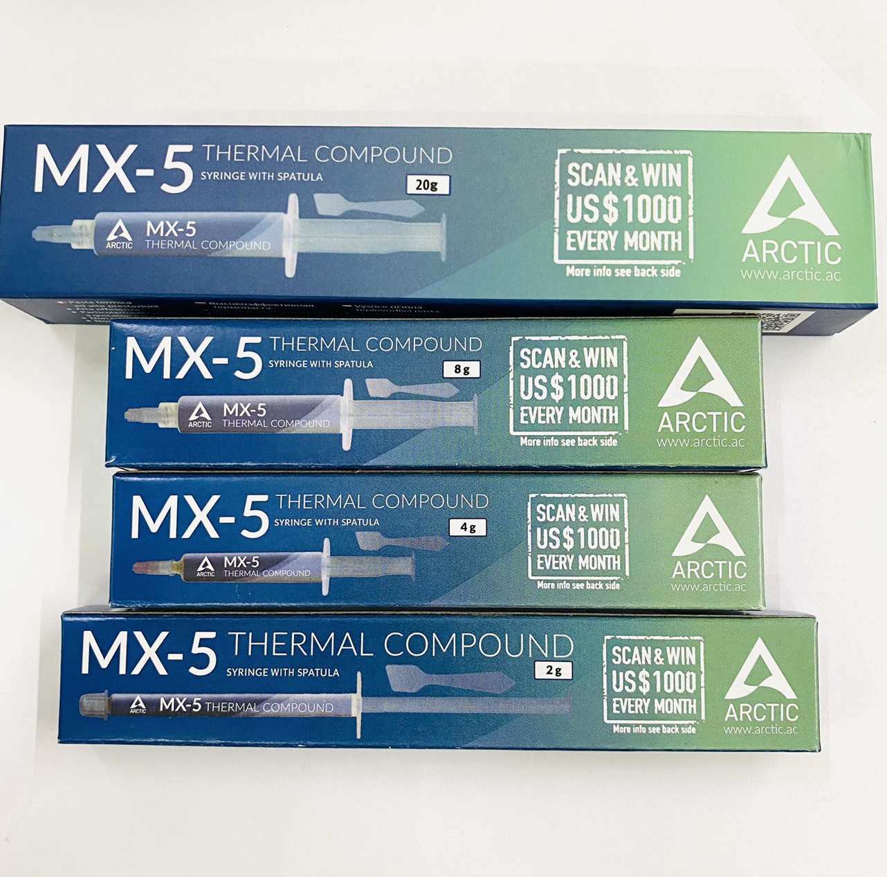 Keo tản nhiệt Arctic MX5 - 2g, 4g, 8g, 20g, - Mẫu mới MX-5 hiệu năng