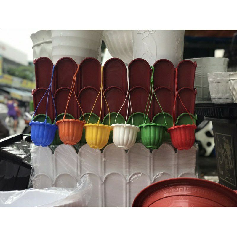 combo 10 chậu treo hình bí size nhỏ mini 11x8cm.