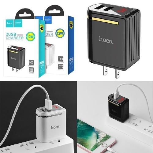 [HCM]Cốc Sạc HOCO C39 2 Cổng USB + LED LCD