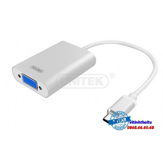 Cáp Type-C - VGA (L) Unitek (Y - 6308) 20cm