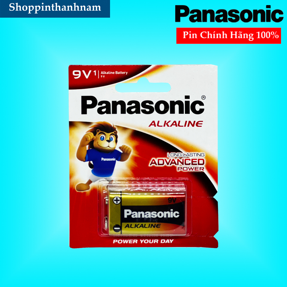 Pin 9V Panasonic alkaline 6LR61T Chính Hãng Dung Lượng Cao