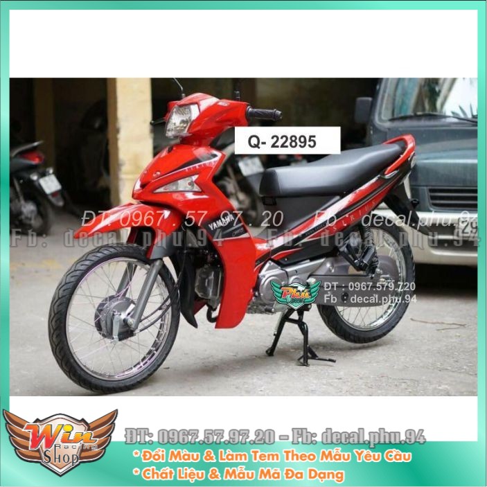 Tem rời Sirius Fi đỏ đen giả zin (X)