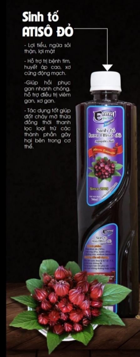 Sinh tố HOA ATISO ĐỎ 700ml - ENNY Đà Lạt