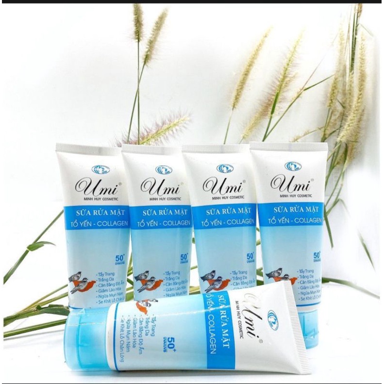 combo 3 tuýp sữa rửa mặt Umi yến đỏ