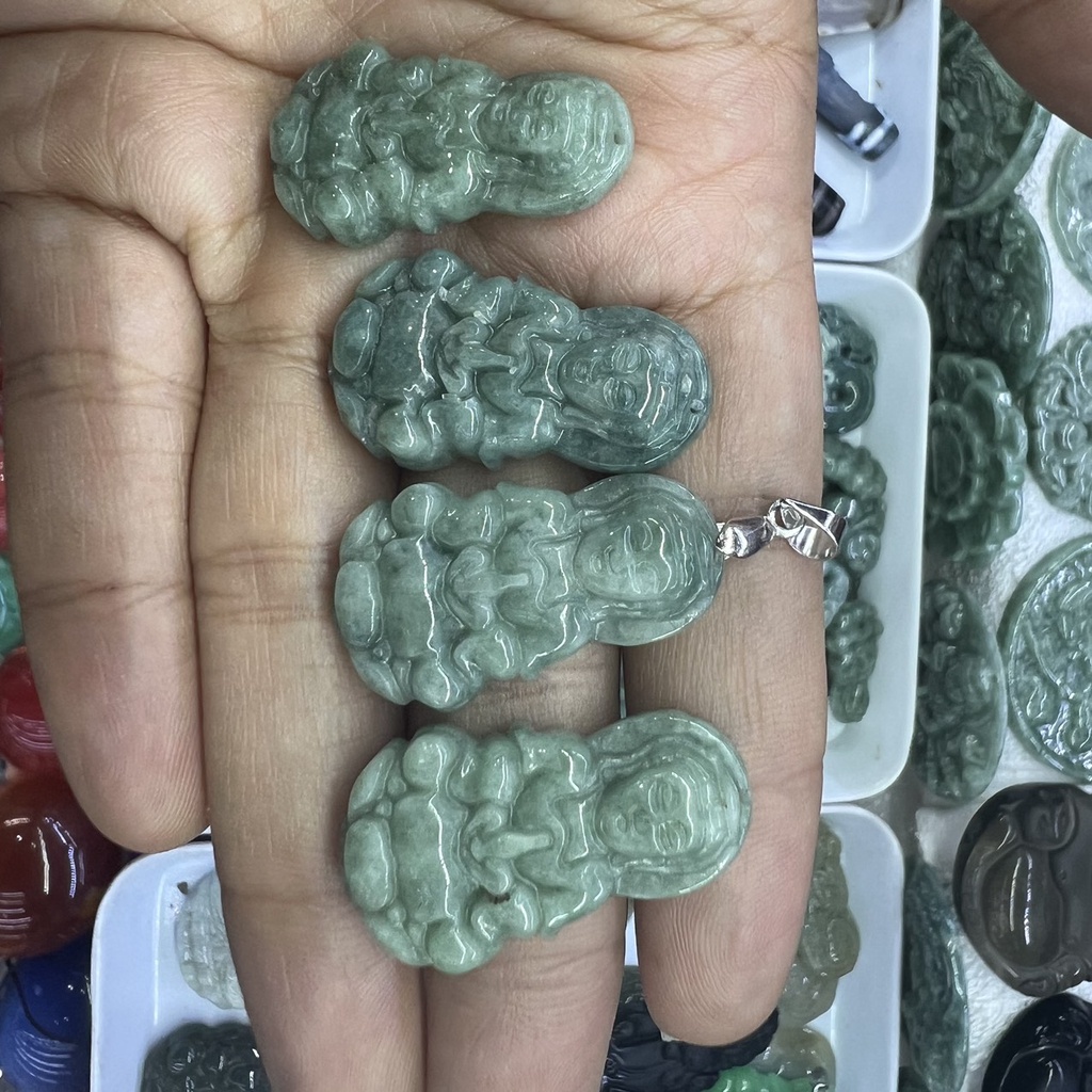 Mặt dây chuyền Phật di lặc ,quan âm đá BK STORE