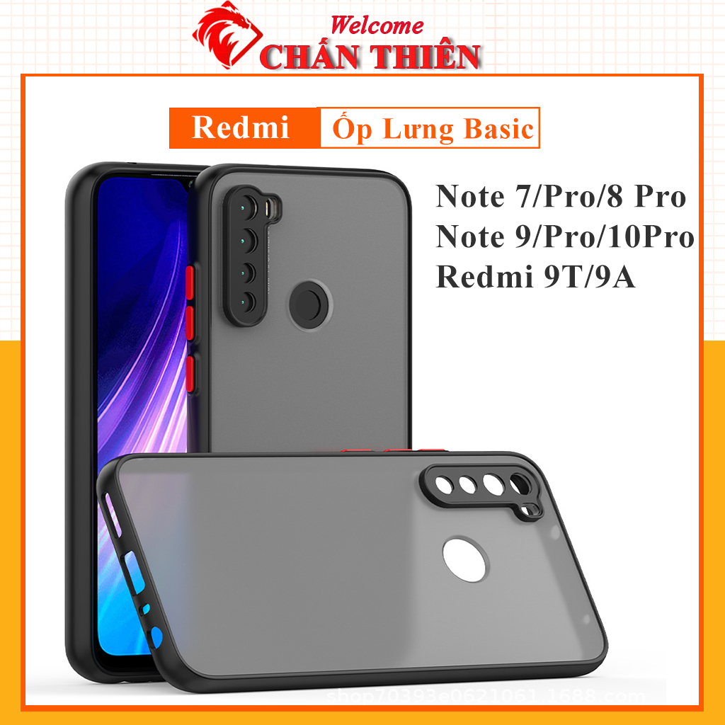 Ốp lưng redmi note 11 pro note 11s note 7 note 8 note 9 pro note 9s note 10 10s 9t 9a mi 11 lite 5g đen nhám