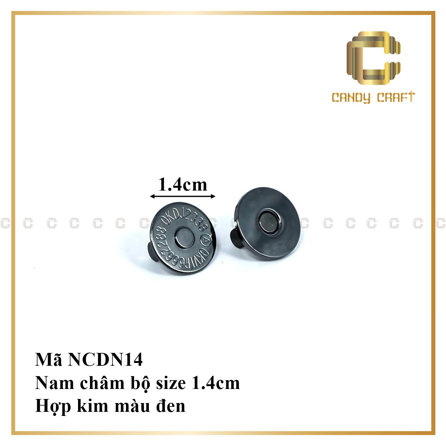 NAM CHÂM BỘ 1.4 - 1.8CM - phụ kiện làm túi xách