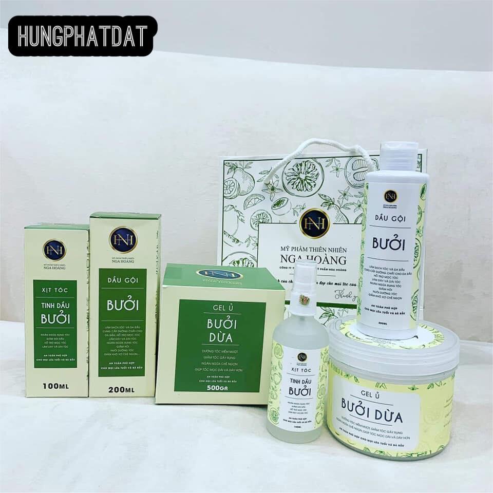 [HCM]Combo bộ dưỡng tóc bưởi dừa NGA HOÀNG