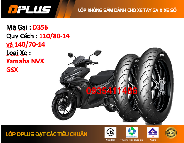 Vỏ (lốp) YAMAHA NVX DPlus không ruột