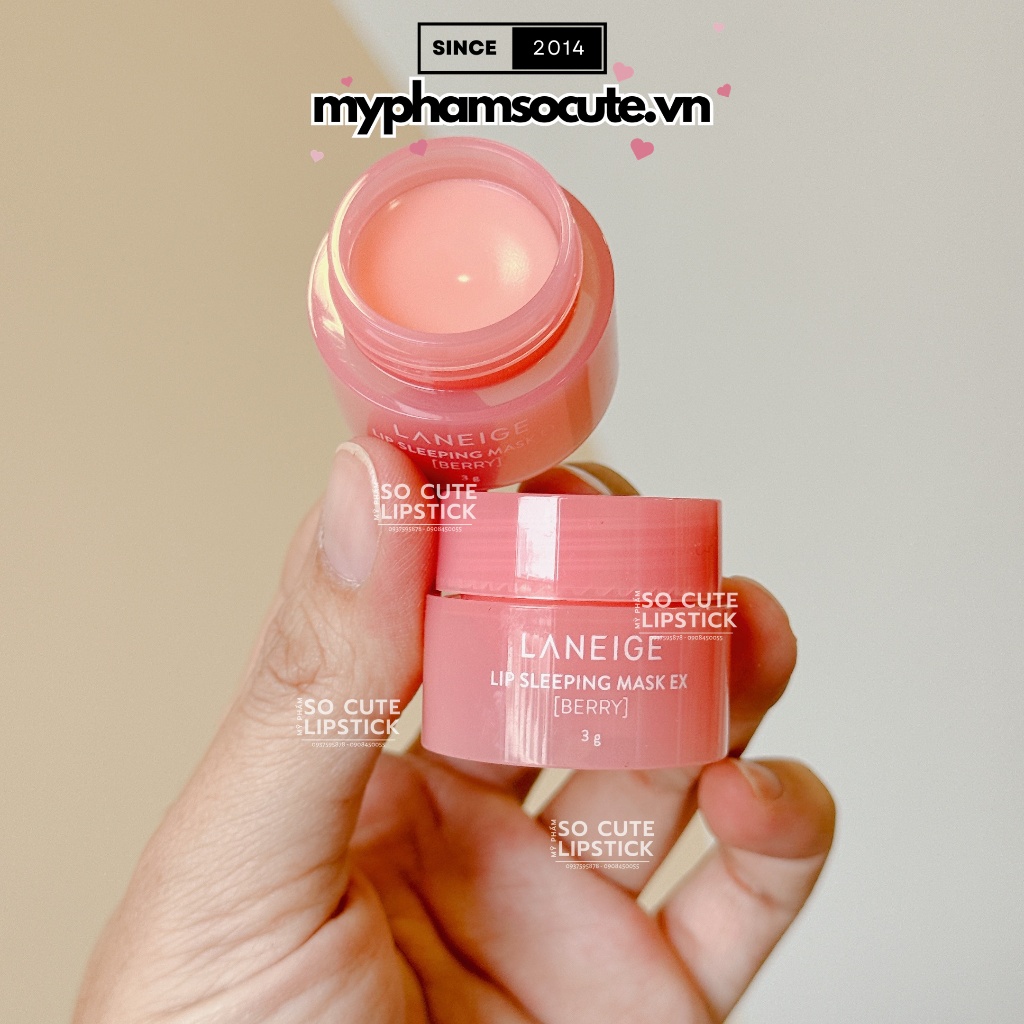 Sample Mặt Nạ Ngủ Cho Môi Lanei Lip Sleeping Mask Sample 0.8gr / Minisize 3gr NHIỀU MÙI