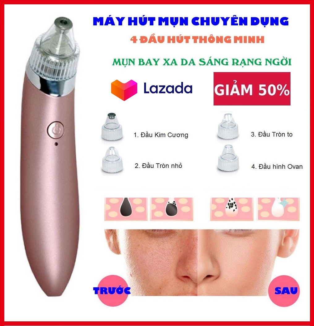 Máy Hút Mụn Cầm Tay Hút Mụn Cám Mụn Đầu Đen ... - Máy Hút Mụn Rt8080/8030 Siêu Sạch Với 5 Cấp Độ Làm Căng Da Xóa Nếp Nhăn 4 Đầu An Toàn Cho Da Mụn