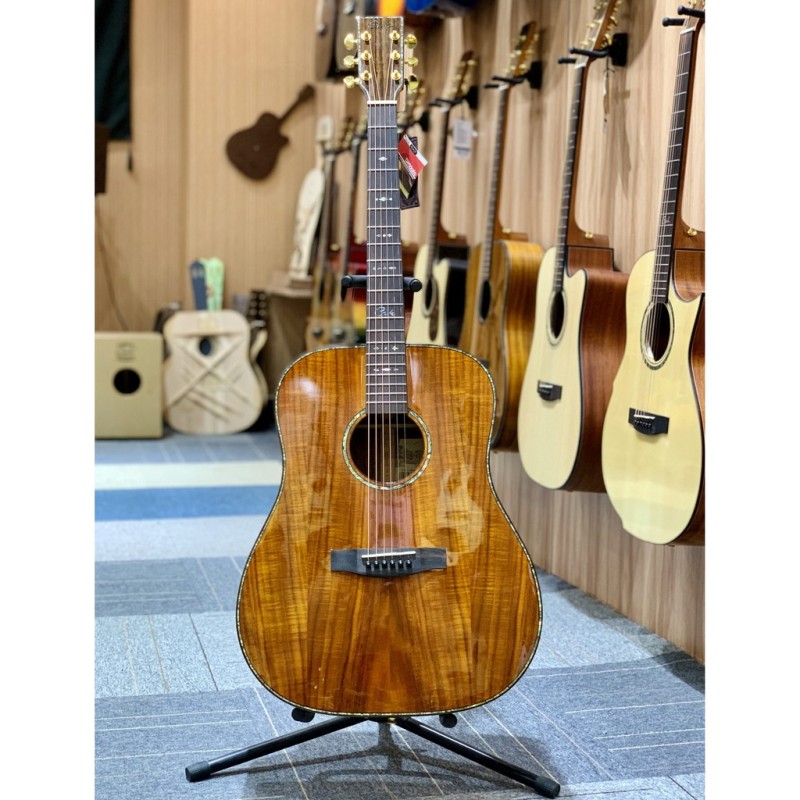 Cate Guitar QM-815D – Đàn Cate đầu 8 max xịn – Tiếng hay siêu đẹp, gỗ tốt – Khóa vàng, sang trọng, vạn người mê