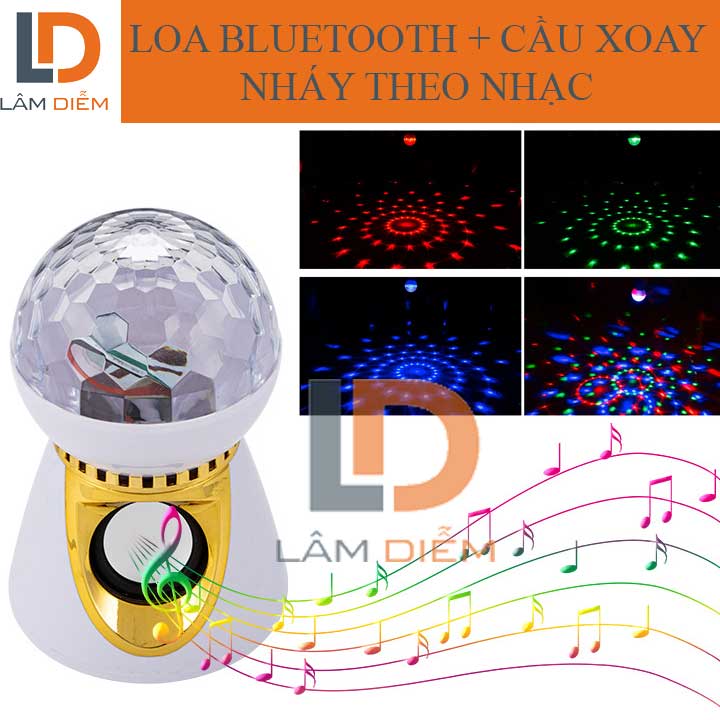 Bluetooth speaker combination Bridge rotating stage lights flash along with the music CQ2