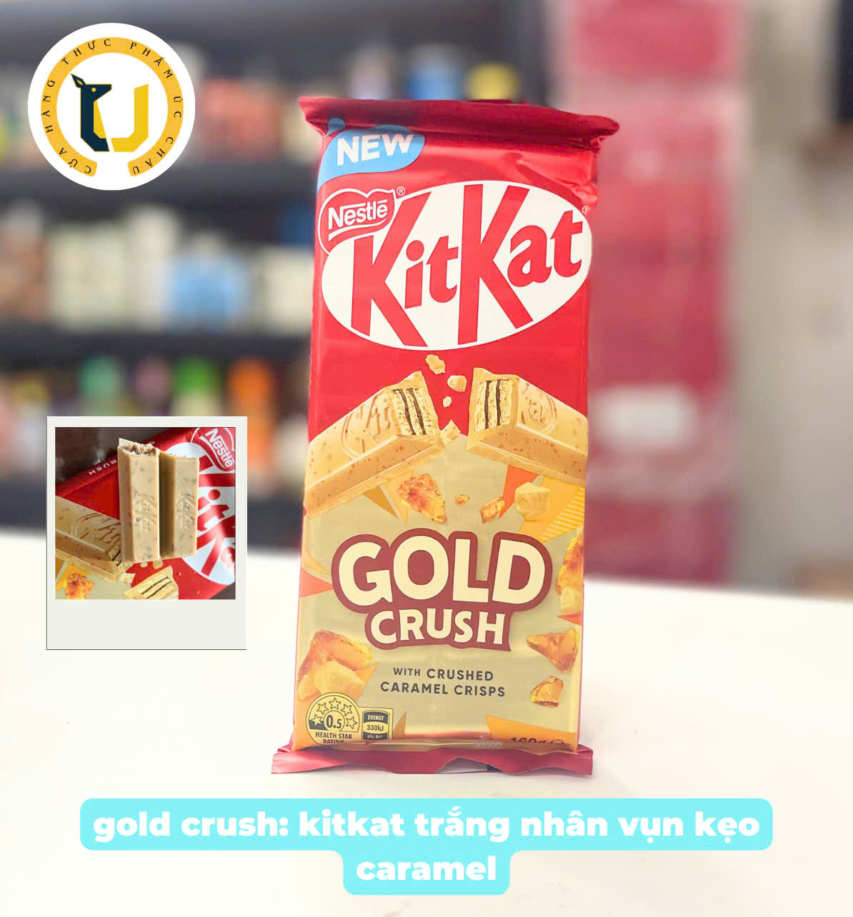 (HÀNG ÚC) Kẹo Socola thanh KITKAT nhiều vị NESTLE KITKAT Chocolate Bars