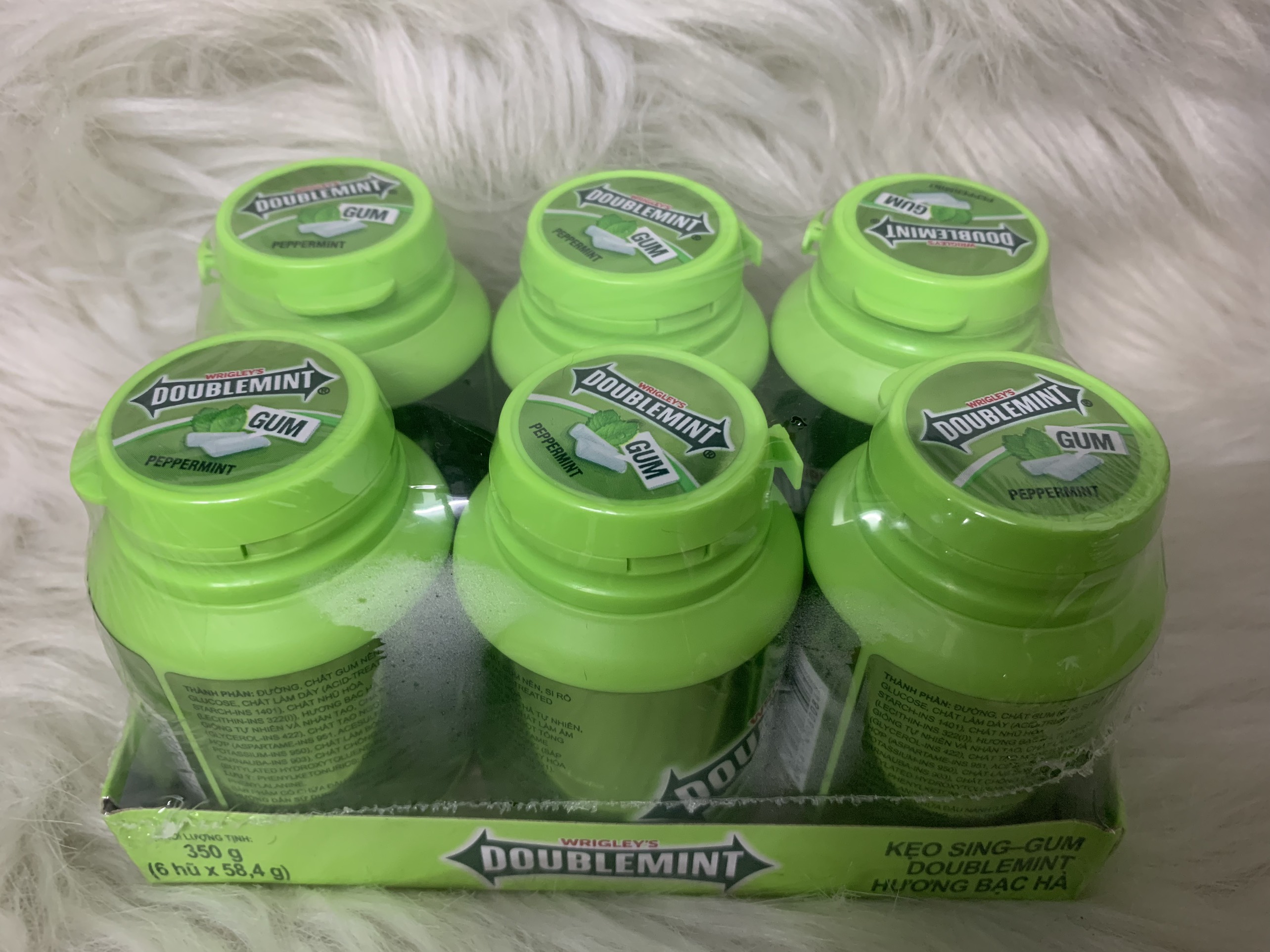 COMBO 6 HỦ KẸO SINGUM COOL-AIR/ DOUBLEMINT  (58.4g/hủ)