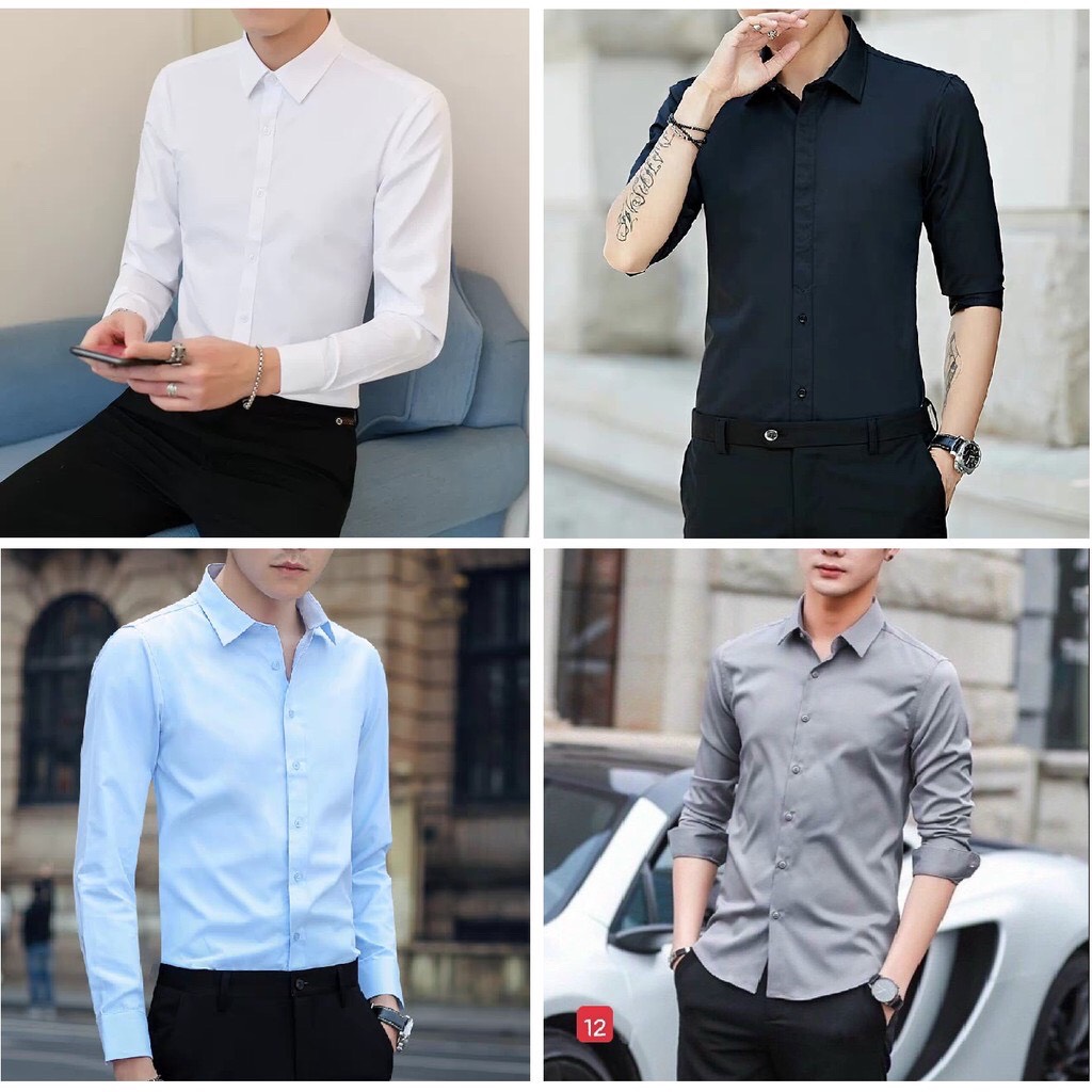 Áo sơ mi nam trắng học sinh cấp 3