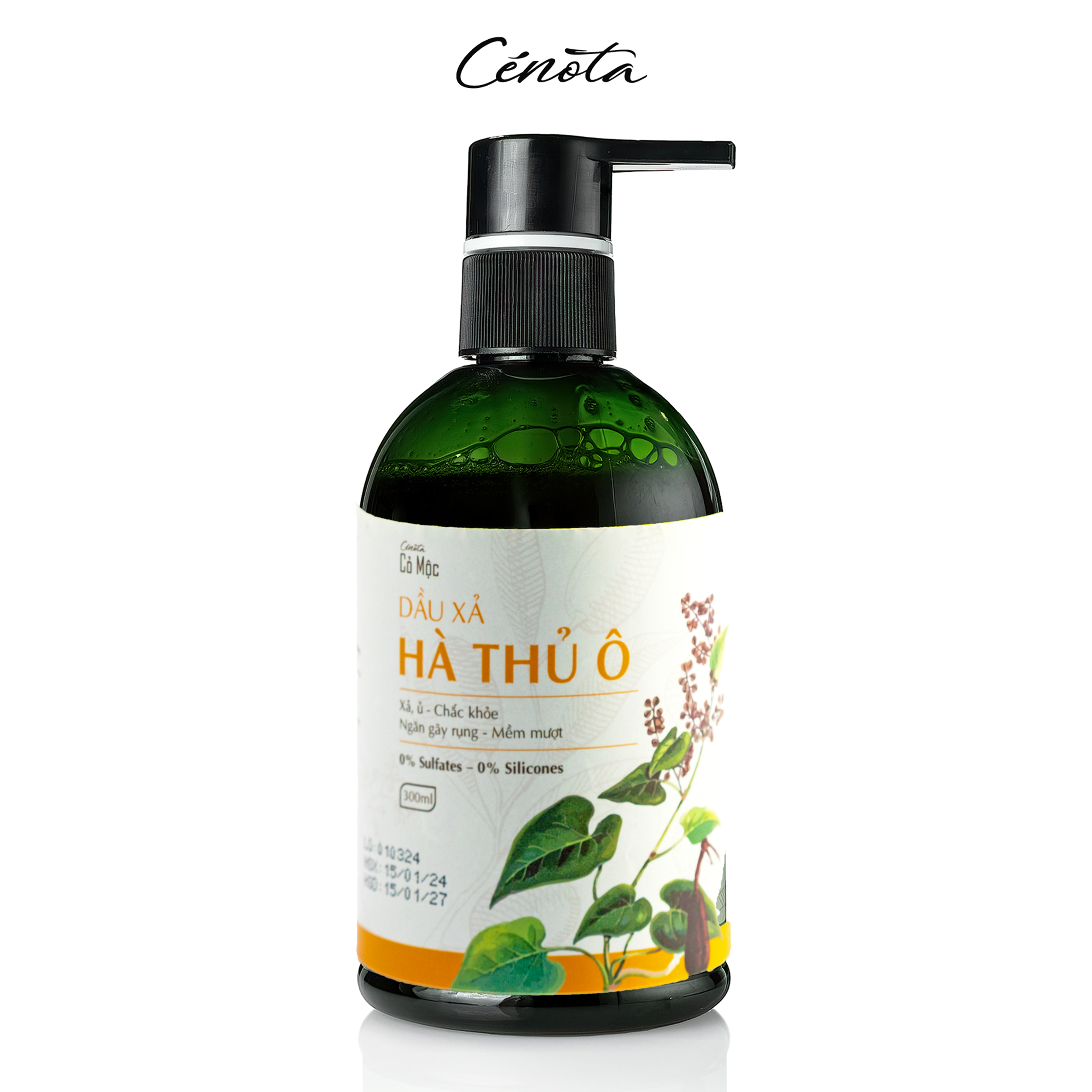 Dầu Xả Hà Thủ Ô Cenota Cỏ Mộc Suôn Mượt, Sạch Gàu, Ngăn Gãy Rụng, Dưỡng Tóc Chắc Khỏe 300ml