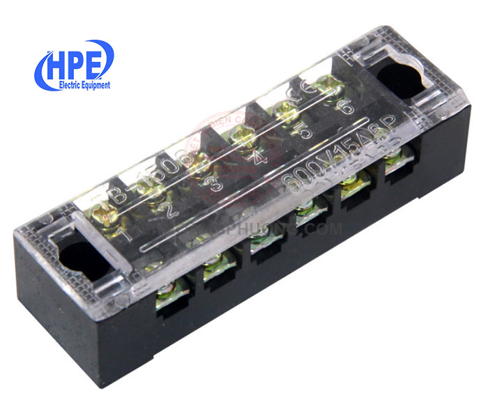 Cầu đấu dây điện6 pha 15A - Domino 6 pha 15A